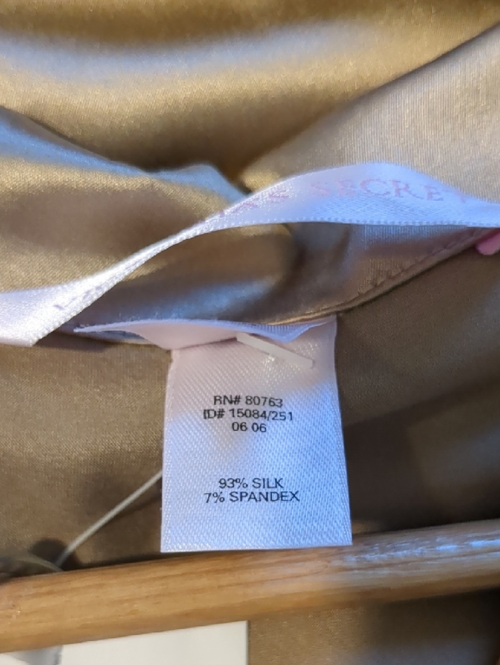 Victoria's Secret Satin Pajama Set in Beige - Picture 5 of 5